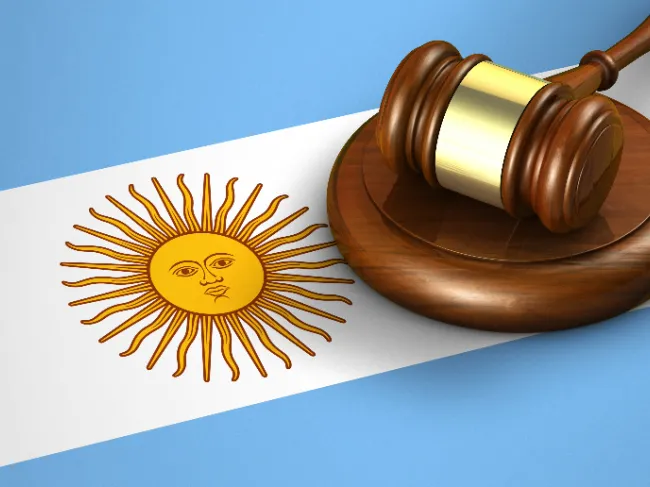 argentina flag and gavel